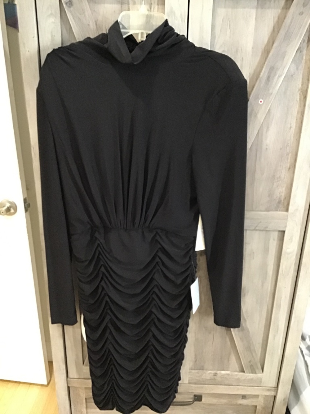 Modest and sexy long sleeve open back dress NWT